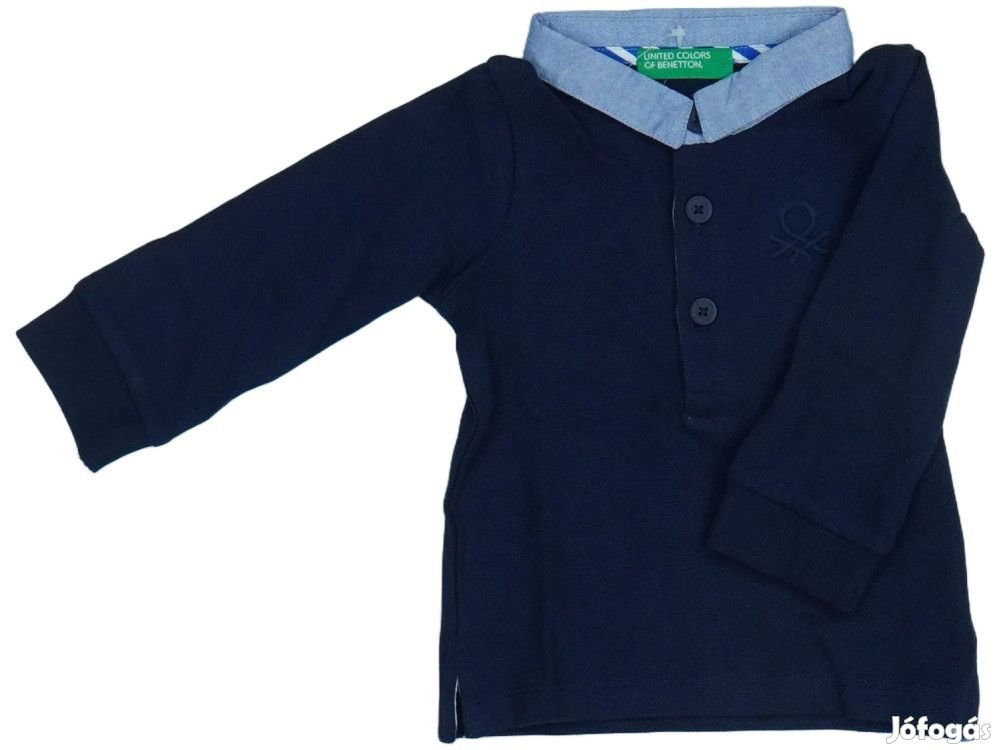 Benetton Új címkés Fiú Galléros póló Méret 68