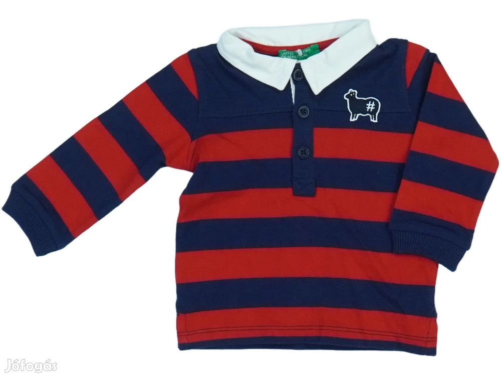 Benetton Új (címkés) Fiú Galléros póló (Méret: 68)