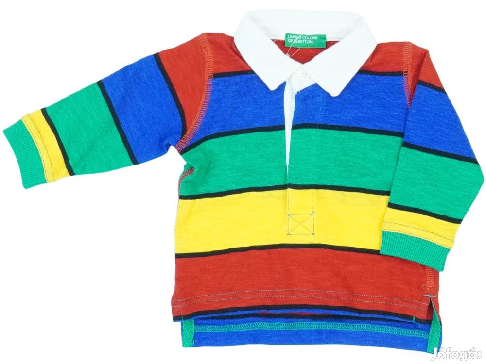 Benetton Új (címkés) Fiú Galléros póló (Méret: 68)