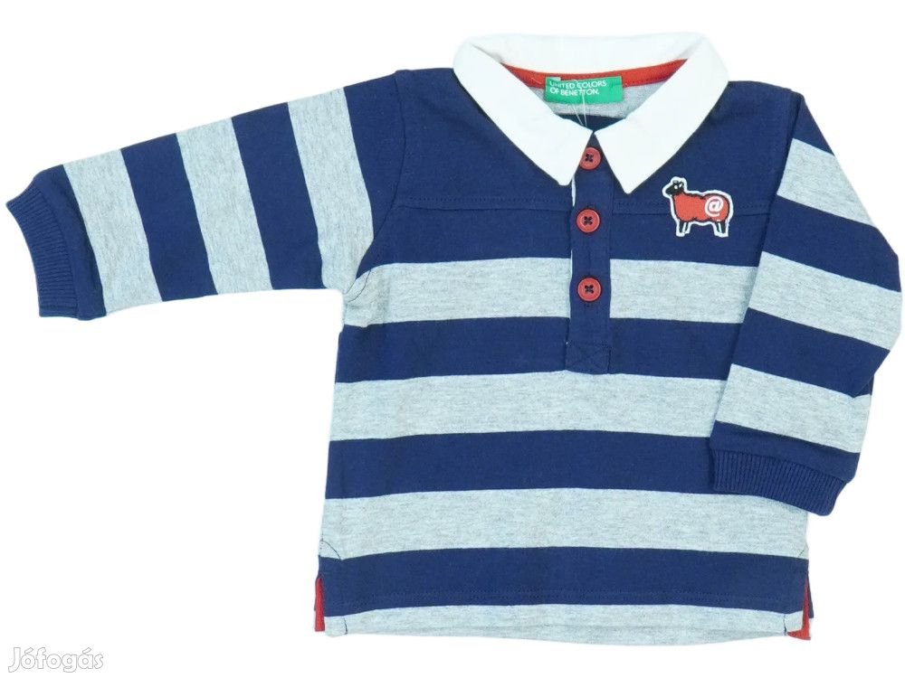 Benetton Új (címkés) Fiú Galléros póló (Méret: 68)