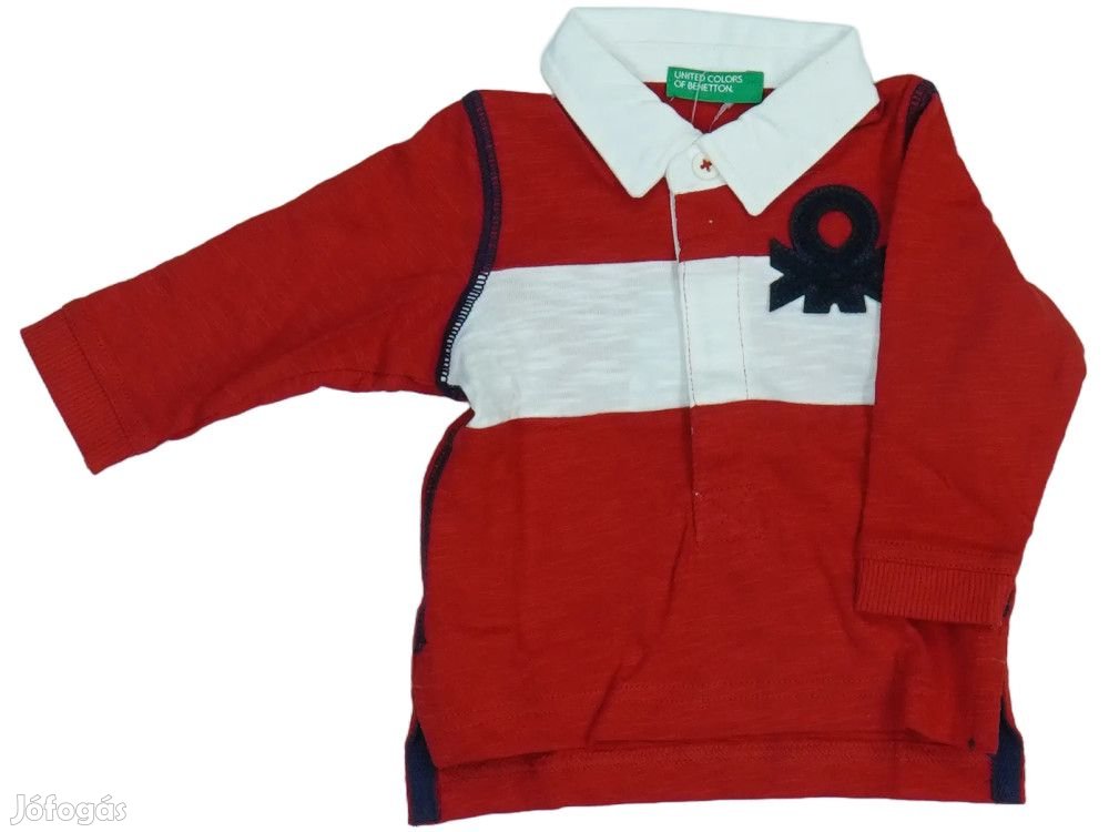 Benetton Új címkés Fiú Galléros póló Méret 68