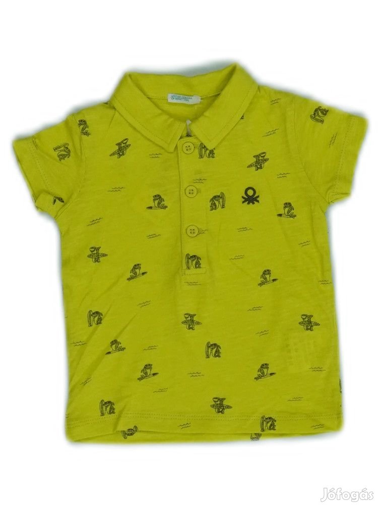 Benetton Új (címkés) Fiú Galléros póló (Méret: 74)