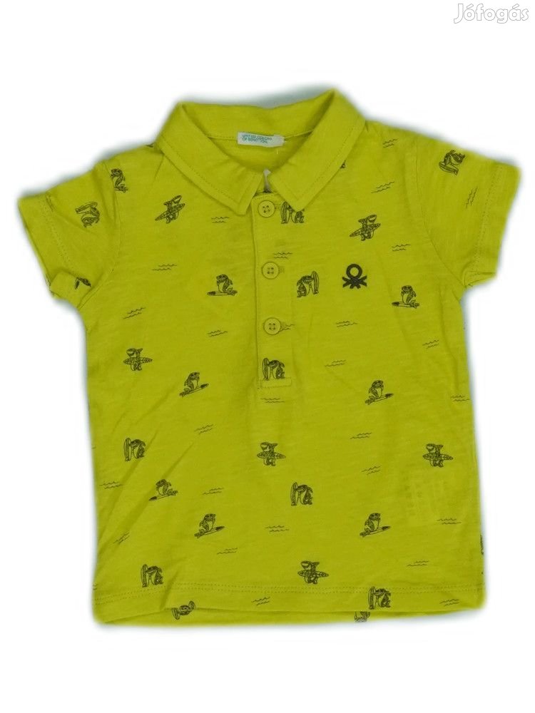 Benetton Új (címkés) Fiú Galléros póló (Méret: 74)