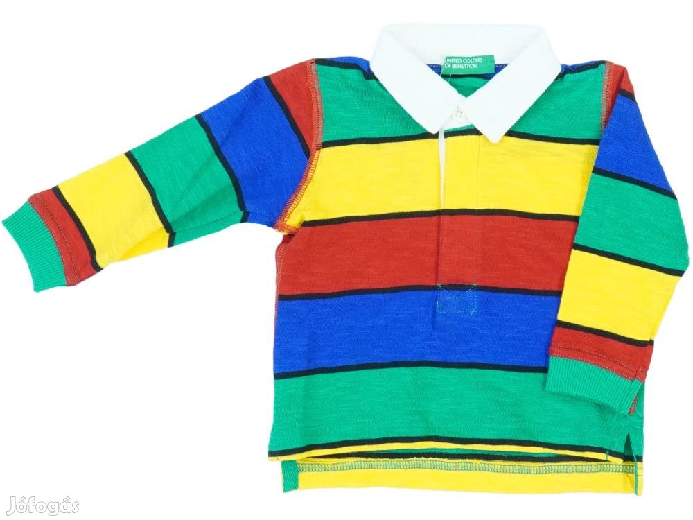 Benetton Új (címkés) Fiú Galléros póló (Méret: 74)