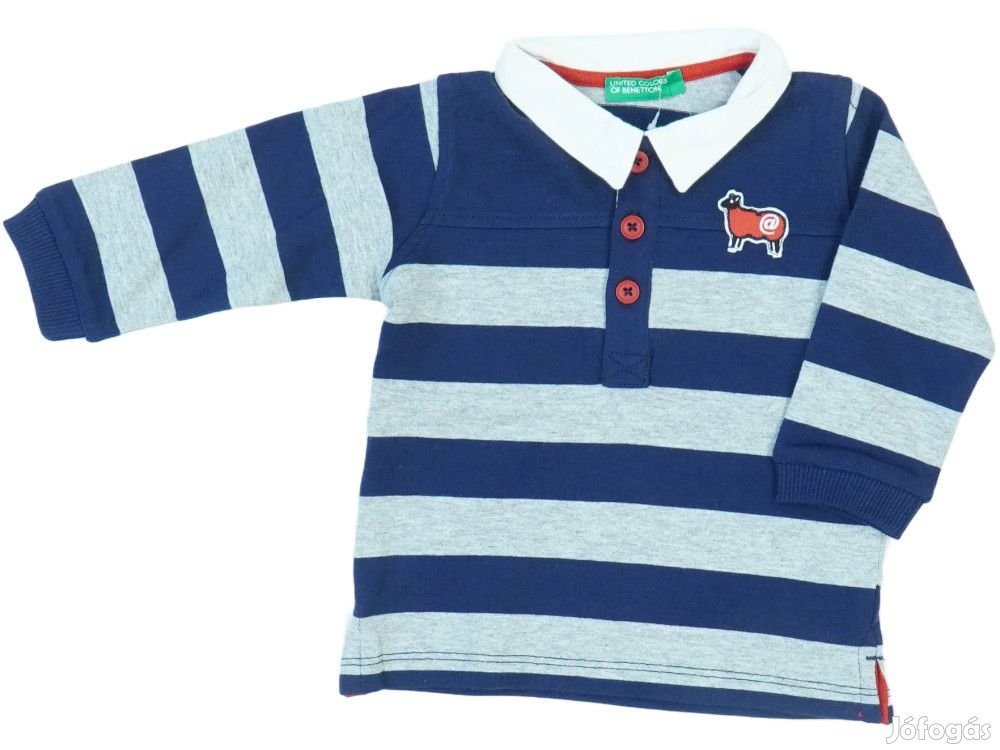 Benetton Új (címkés) Fiú Galléros póló (Méret: 74)