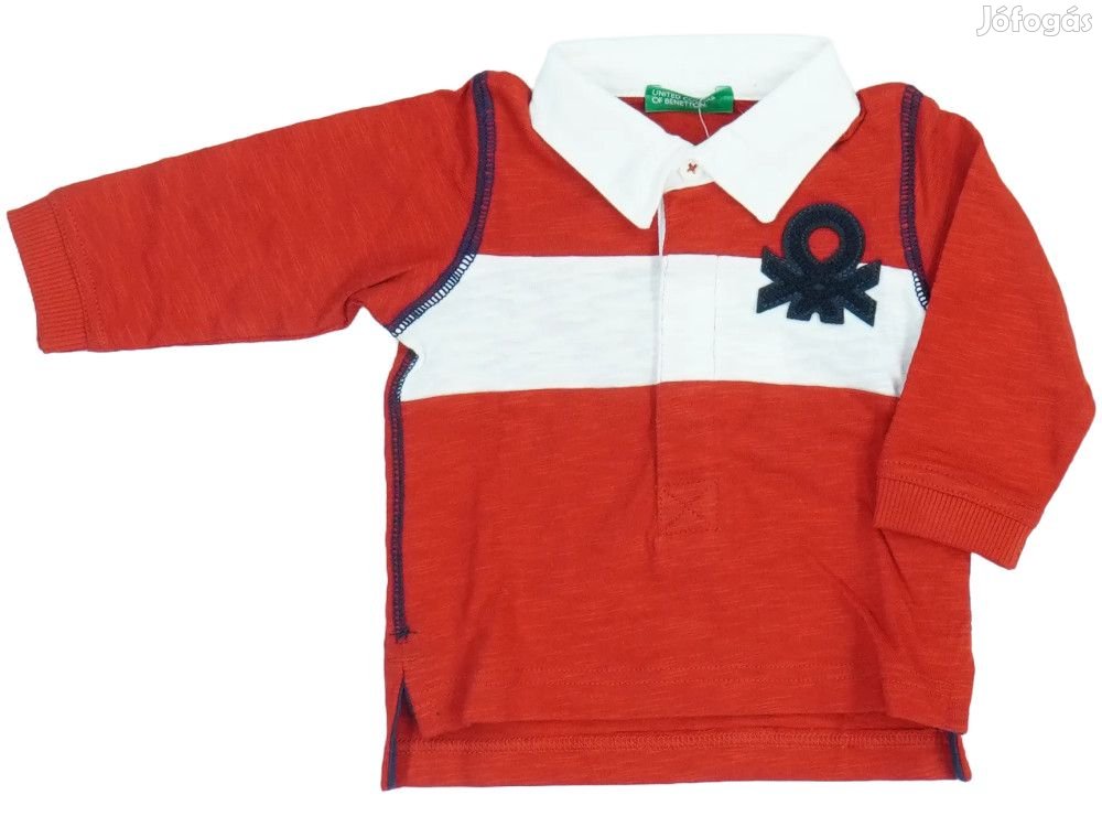 Benetton Új (címkés) Fiú Galléros póló (Méret: 74)