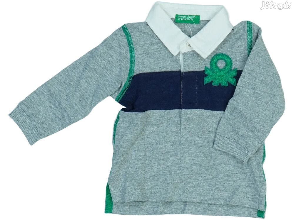 Benetton Új címkés Fiú Galléros póló Méret 74