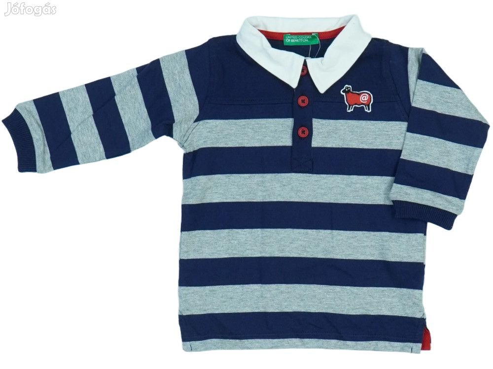 Benetton Új (címkés) Fiú Galléros póló (Méret: 80)