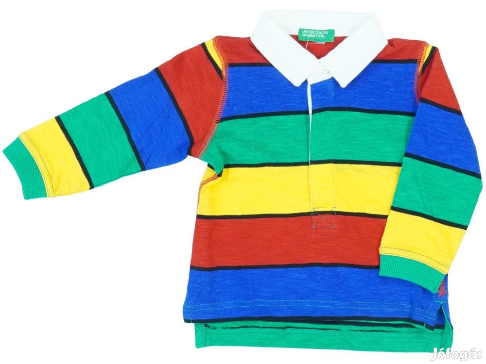 Benetton Új (címkés) Fiú Galléros póló (Méret: 80)