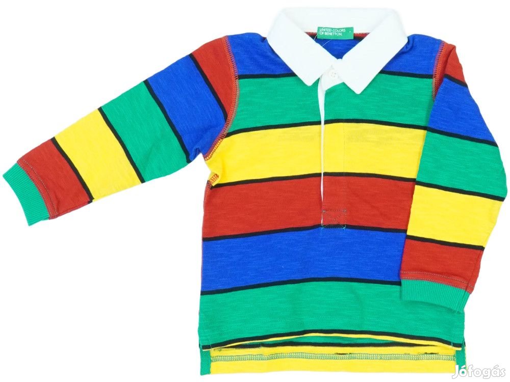 Benetton Új (címkés) Fiú Galléros póló (Méret: 86)