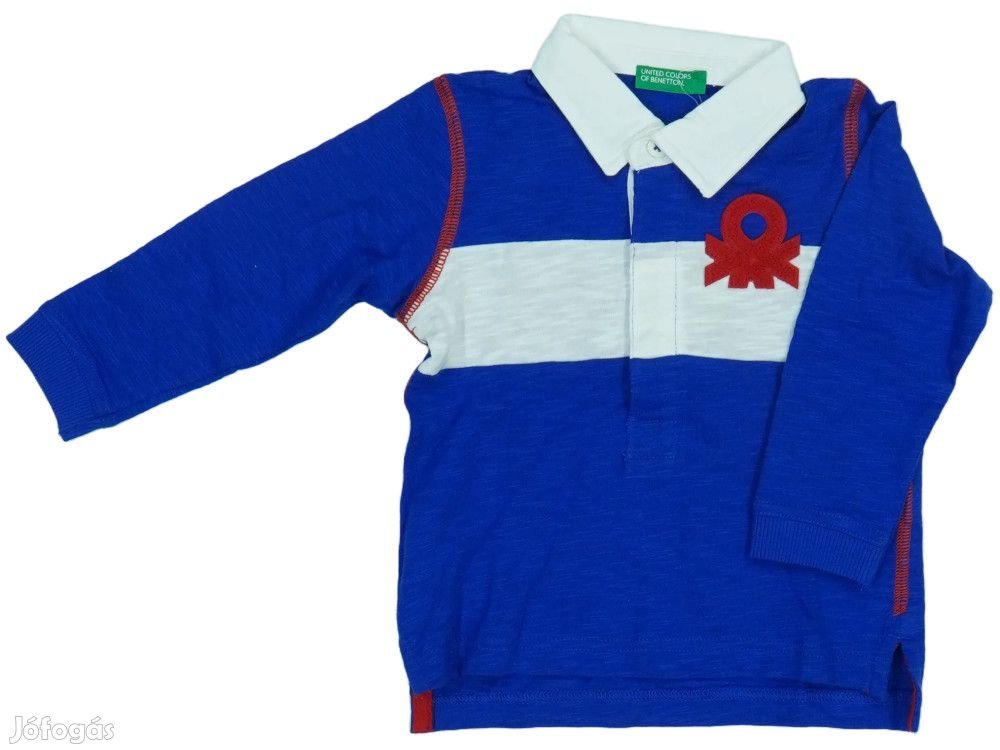 Benetton Új címkés Fiú Galléros póló Méret 86