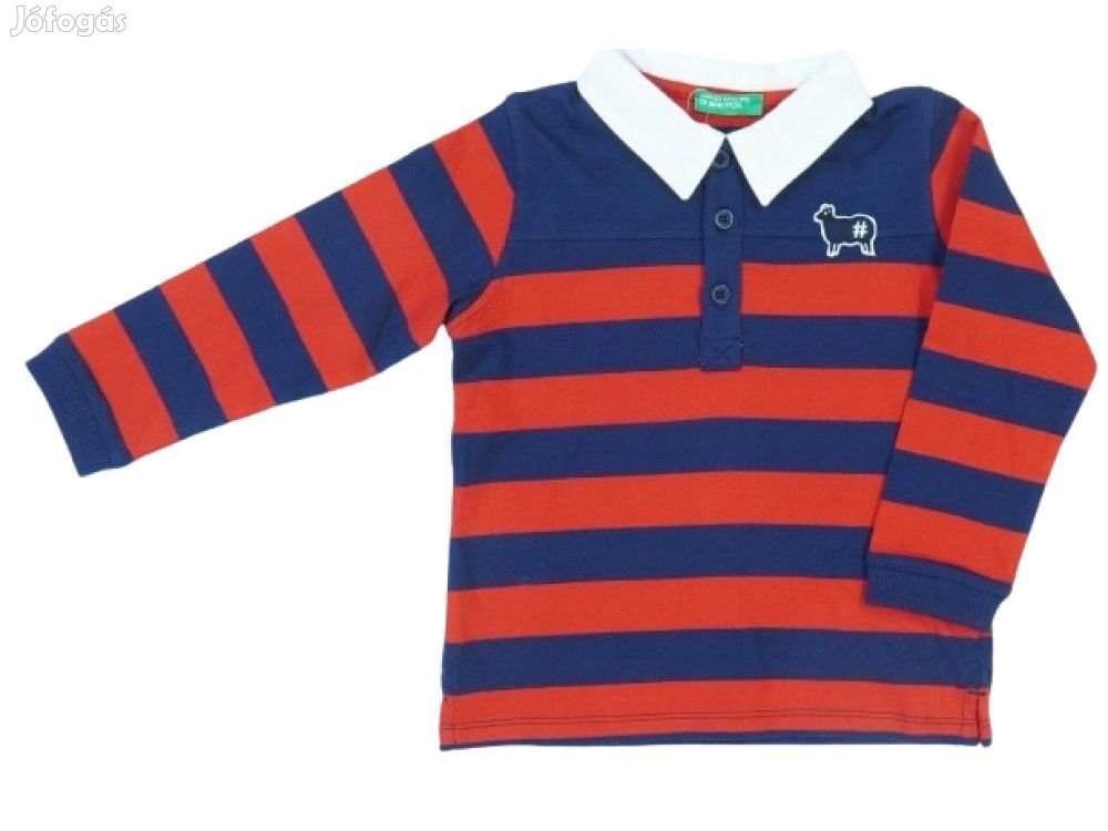 Benetton Új címkés Fiú Galléros póló Méret 92