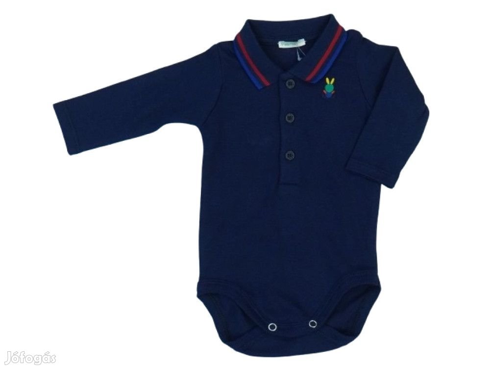 Benetton Új (címkés) Fiú Hosszú ujjú body (Méret: 56)