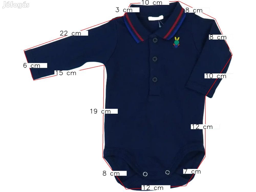 Benetton Új (címkés) Fiú Hosszú ujjú body (Méret: 56)