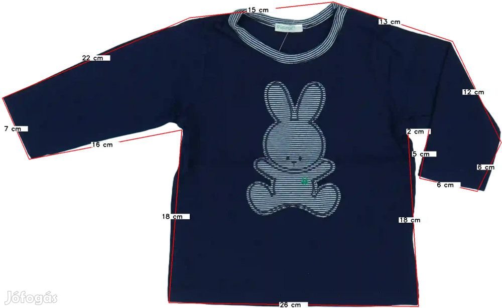 Benetton Új (címkés) Fiú Hosszú ujjú felső (Méret: 68)