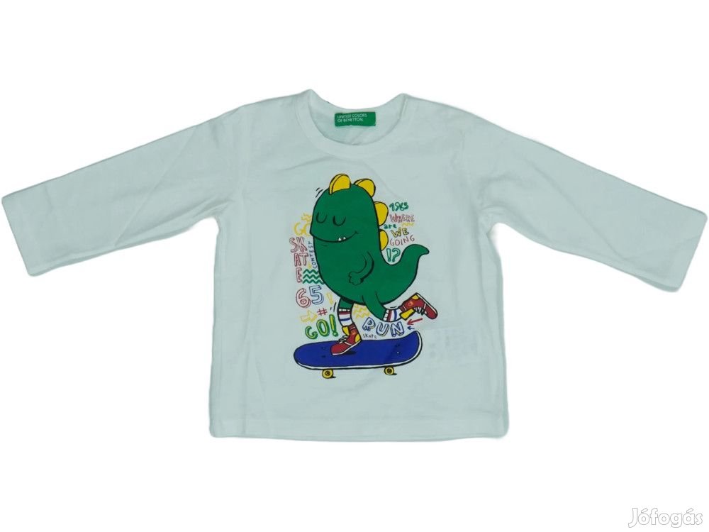 Benetton Új (címkés) Fiú Hosszú ujjú felső (Méret: 68)