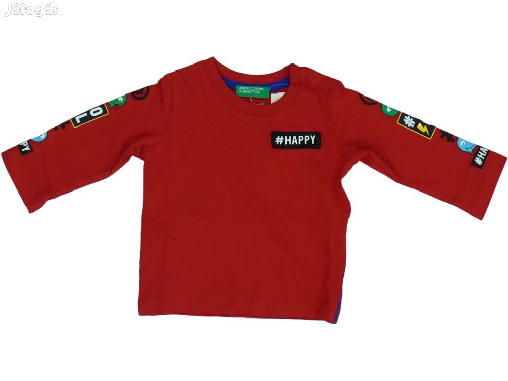 Benetton Új (címkés) Fiú Hosszú ujjú felső (Méret: 68)
