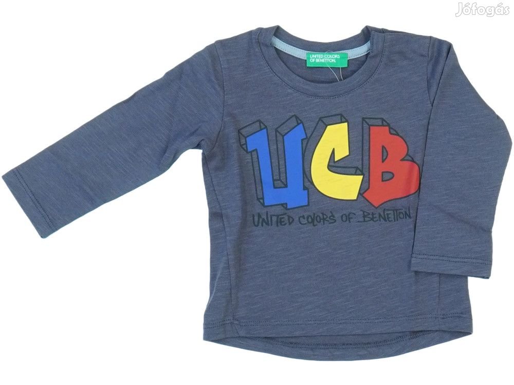 Benetton Új (címkés) Fiú Hosszú ujjú felső (Méret: 68)