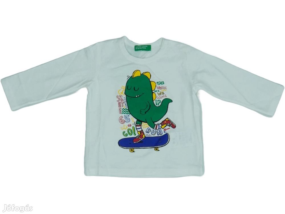 Benetton Új (címkés) Fiú Hosszú ujjú felső (Méret: 74)