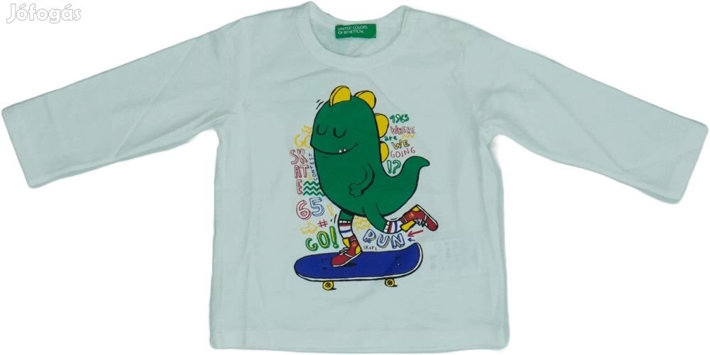 Benetton Új (címkés) Fiú Hosszú ujjú felső (Méret: 74)