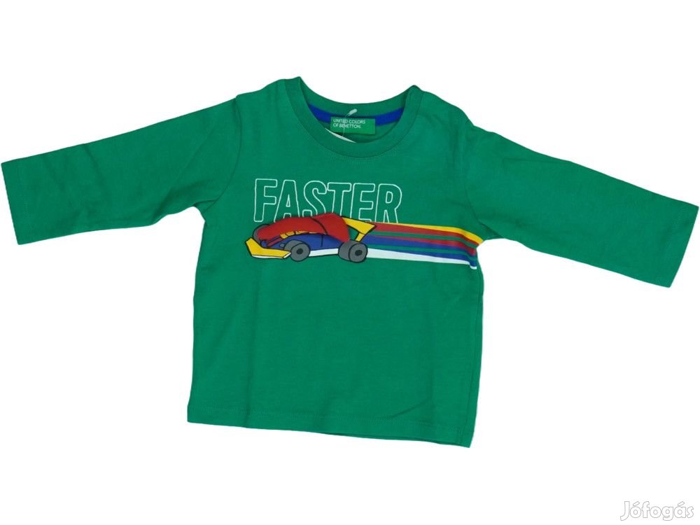 Benetton Új (címkés) Fiú Hosszú ujjú felső (Méret: 74)