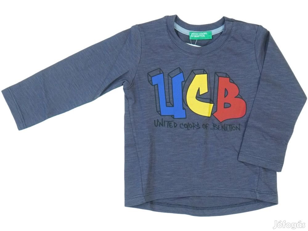 Benetton Új (címkés) Fiú Hosszú ujjú felső (Méret: 74)