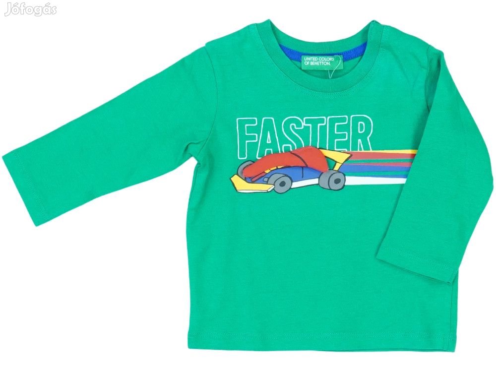 Benetton Új (címkés) Fiú Hosszú ujjú felső (Méret: 74)