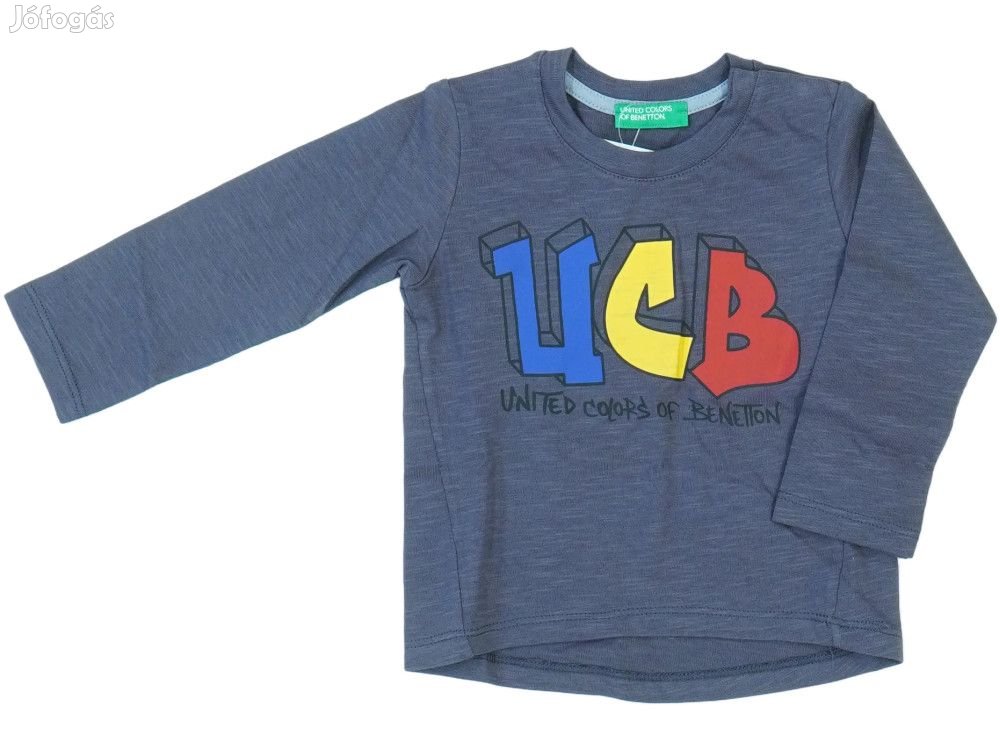 Benetton Új (címkés) Fiú Hosszú ujjú felső (Méret: 74)