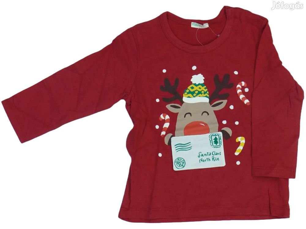 Benetton Új címkés Fiú Hosszú ujjú felső Méret 80