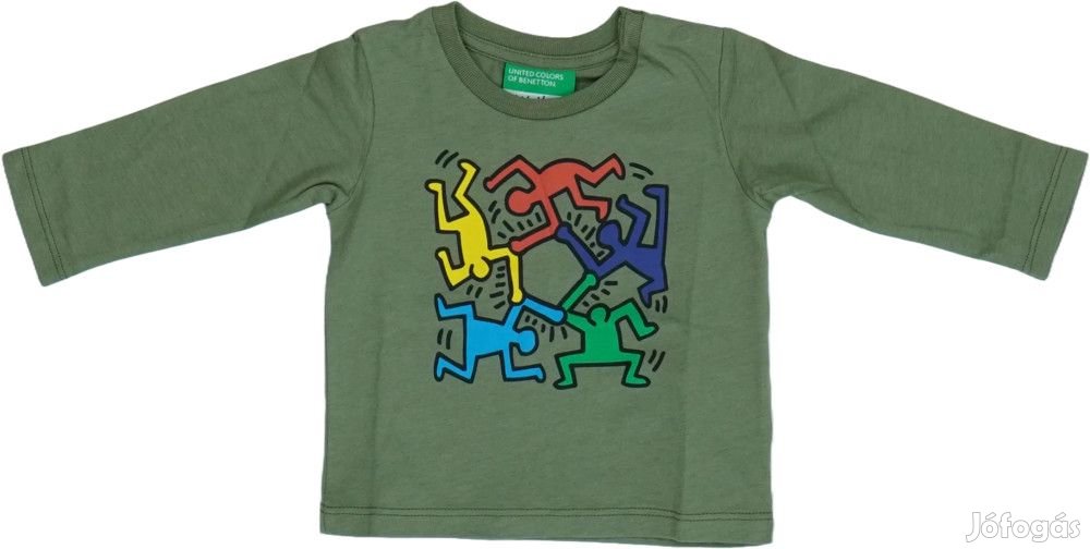 Benetton Új (címkés) Fiú Hosszú ujjú felső (Méret: 86)