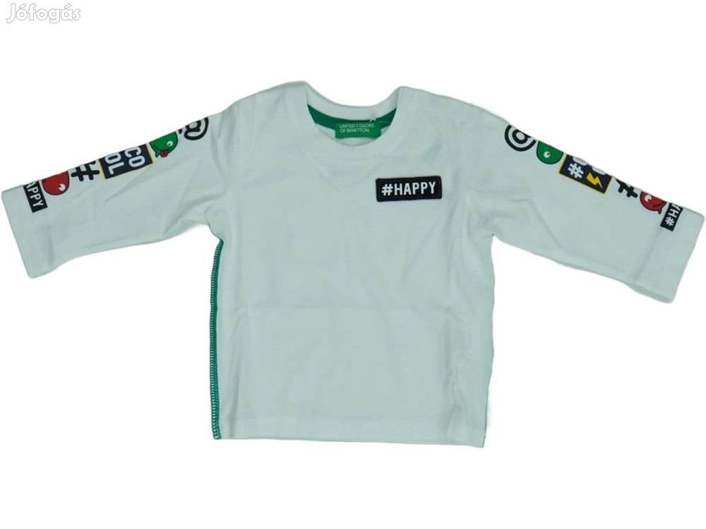 Benetton Új (címkés) Fiú Hosszú ujjú felső (Méret: 86)