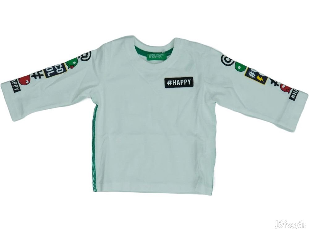 Benetton Új (címkés) Fiú Hosszú ujjú felső (Méret: 92)