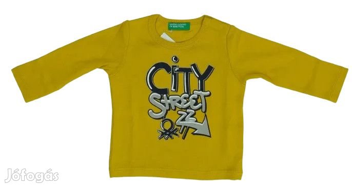 Benetton Új (címkés) Fiú Hosszú ujjú felső (Méret: 98)