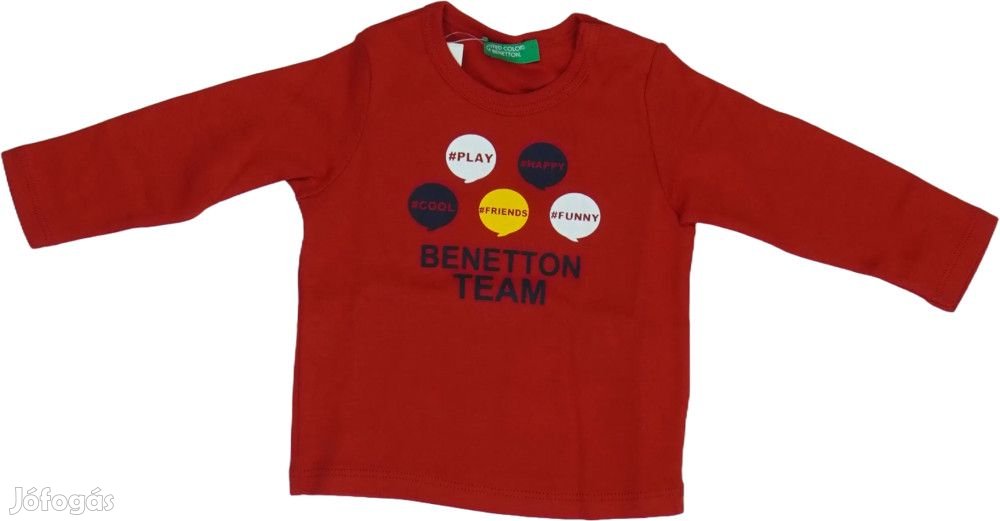 Benetton Új (címkés) Fiú Hosszú ujjú felső (Méret: 98)
