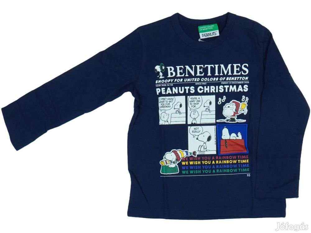 Benetton Új címkés Fiú Hosszú ujjú felső Méret 98