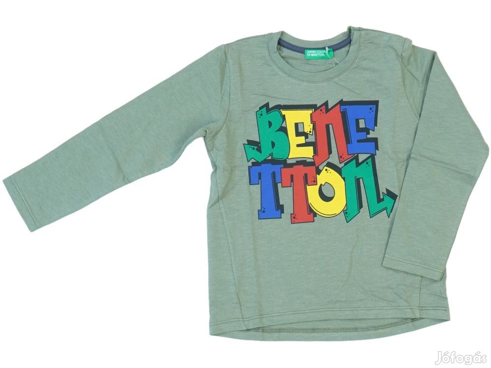 Benetton Új (címkés) Fiú Hosszú ujjú felső (Méret: 98)