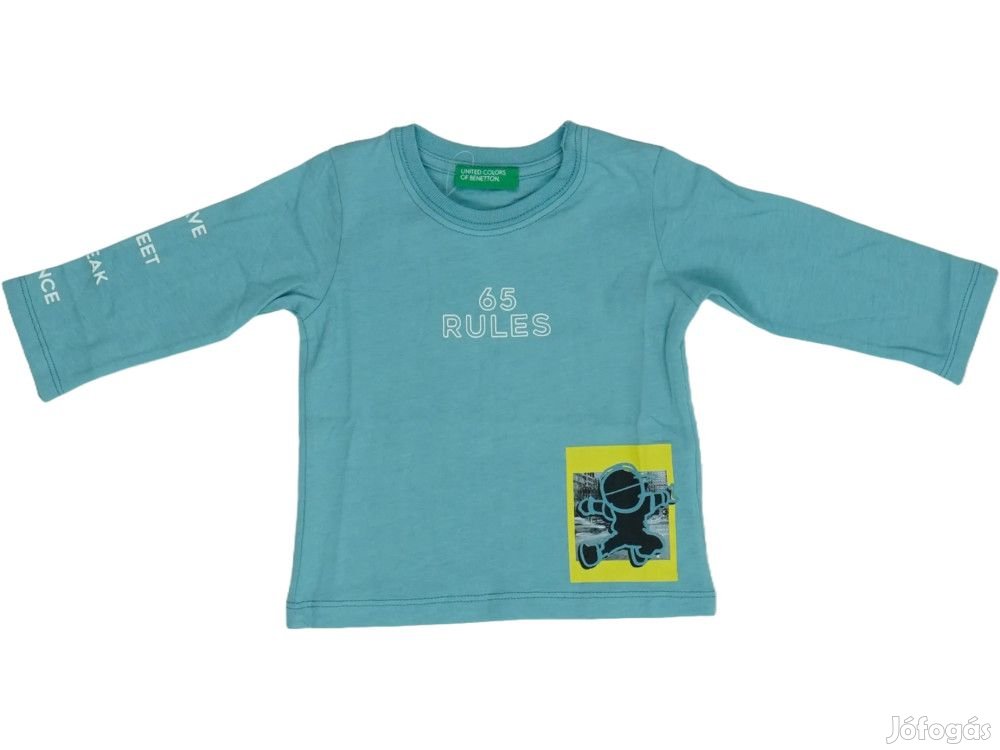 Benetton Új (címkés) Fiú Hosszú ujjú felső (Méret: 98)