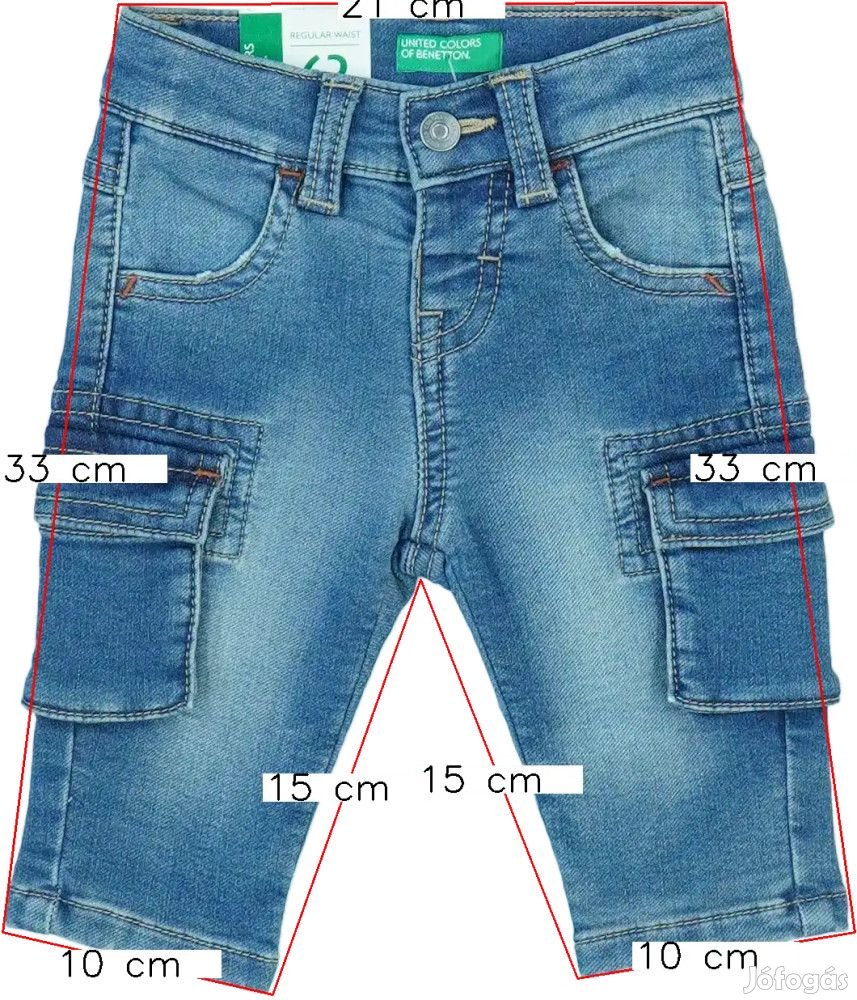 Benetton Új (címkés) Fiú Hosszúnadrág (Méret: 62)