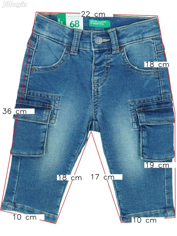 Benetton Új (címkés) Fiú Hosszúnadrág (Méret: 68)
