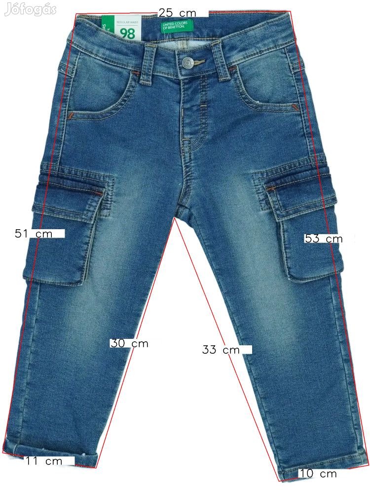 Benetton Új (címkés) Fiú Hosszúnadrág (Méret: 98)