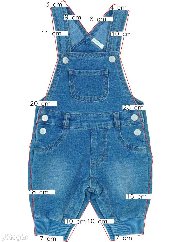 Benetton Új (címkés) Fiú Kantáros hosszú / rövidnadrág (Méret: 56)