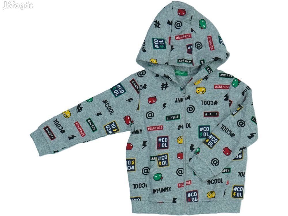 Benetton Új címkés Fiú Kapucnis pulóver Méret 104