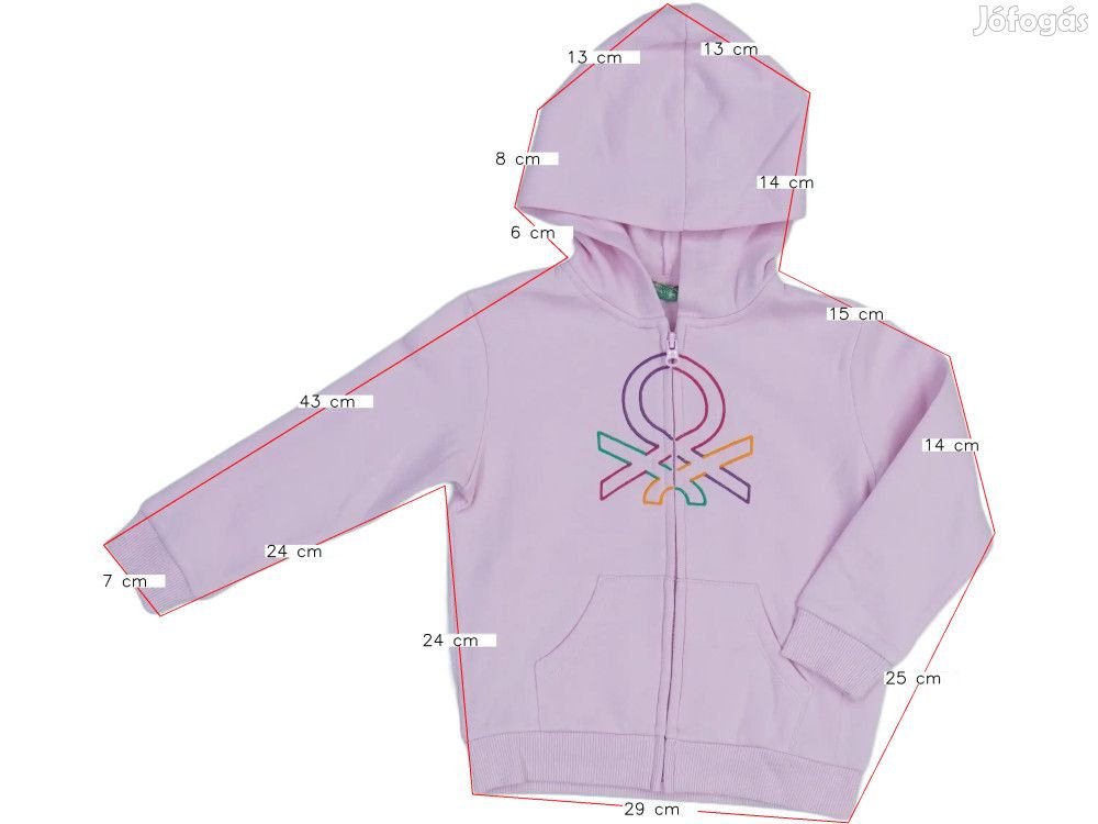 Benetton Új (címkés) Fiú Kapucnis pulóver (Méret: 104)