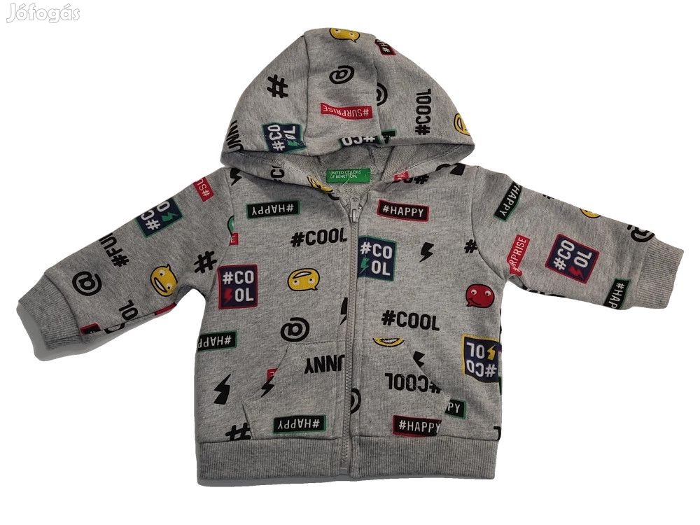 Benetton Új (címkés) Fiú Kapucnis pulóver (Méret: 62)