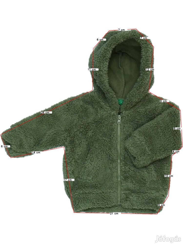 Benetton Új (címkés) Fiú Kapucnis pulóver (Méret: 68)