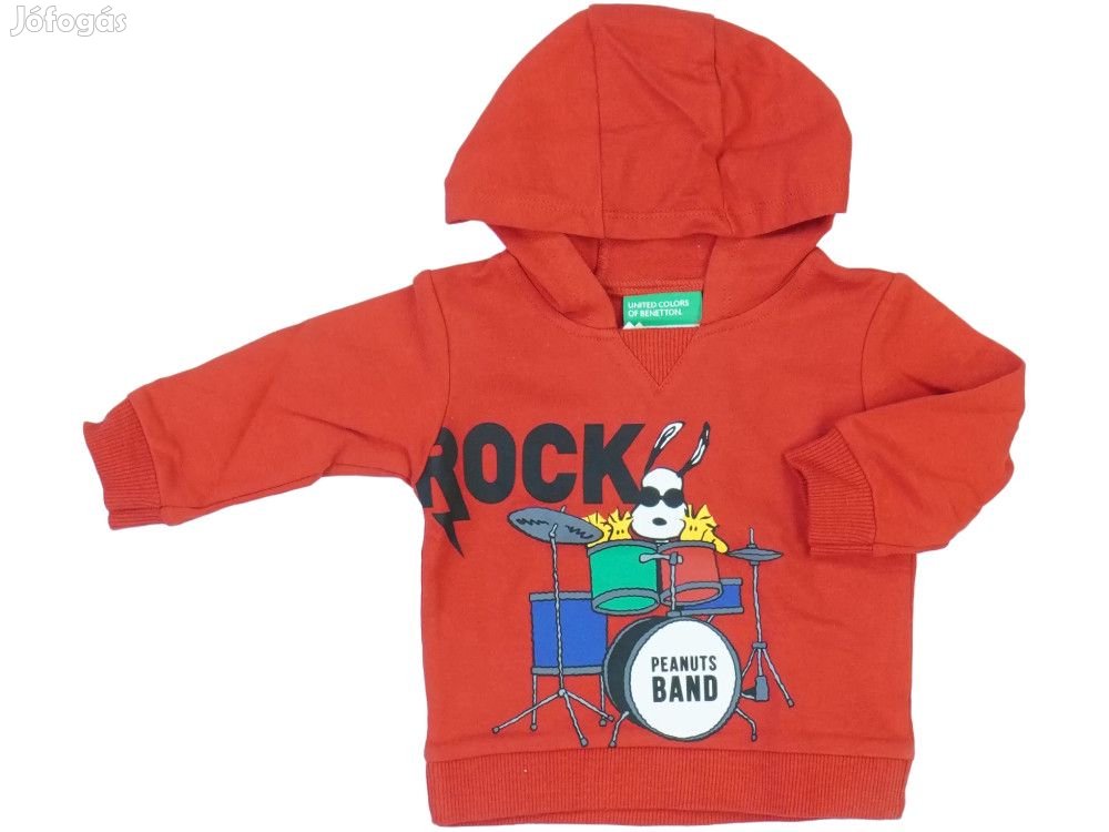 Benetton Új címkés Fiú Kapucnis pulóver Méret 68