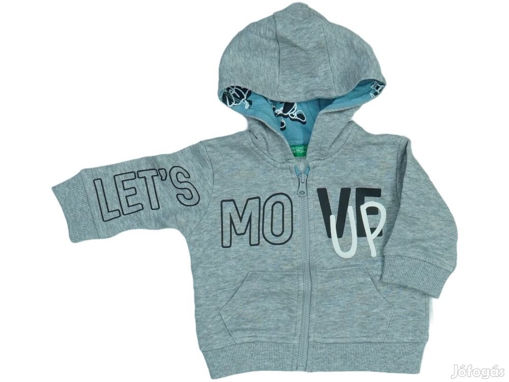 Benetton Új címkés Fiú Kapucnis pulóver Méret 68