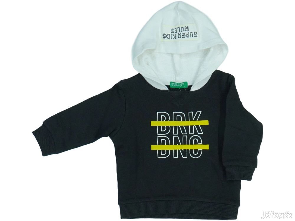 Benetton Új címkés Fiú Kapucnis pulóver Méret 68
