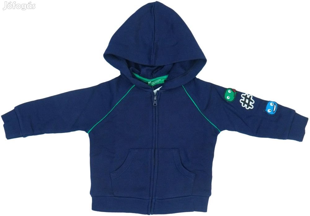 Benetton Új (címkés) Fiú Kapucnis pulóver (Méret: 74)