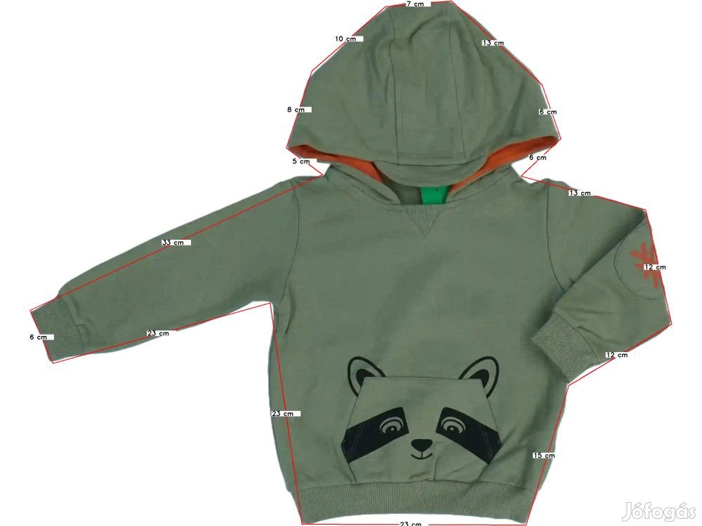 Benetton Új (címkés) Fiú Kapucnis pulóver (Méret: 92)